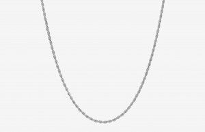 Oliver Cabell 2mm Rope Ketting Heren Zilver | Nederland-458637