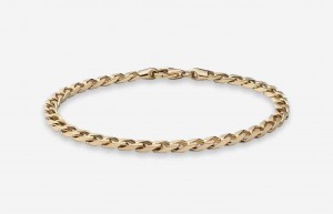 Oliver Cabell 4mm Cuban Chain Armband Heren Goud | Nederland-875912