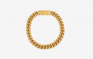 Oliver Cabell 8mm Cuban Chain Armband Heren Goud | Nederland-597214