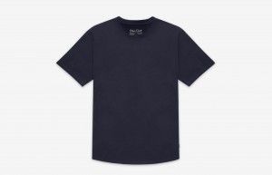 Oliver Cabell Curved Hem Tee T-Shirt Dames Donkerblauw | Nederland-246890