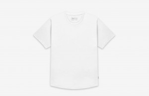 Oliver Cabell Curved Hem Tee T-Shirt Heren Wit | Nederland-541296