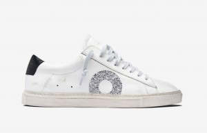 Oliver Cabell Low 1 Sneakers Dames Wit Zilver | Nederland-789310