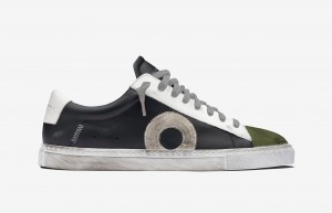 Oliver Cabell Low 1 Sneakers Dames Zwart Groen | Nederland-569412