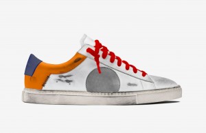 Oliver Cabell Low 1 Sneakers Heren Wit Oranje | Nederland-842761