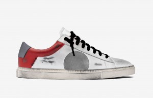 Oliver Cabell Low 1 Sneakers Heren Wit Rood | Nederland-736129