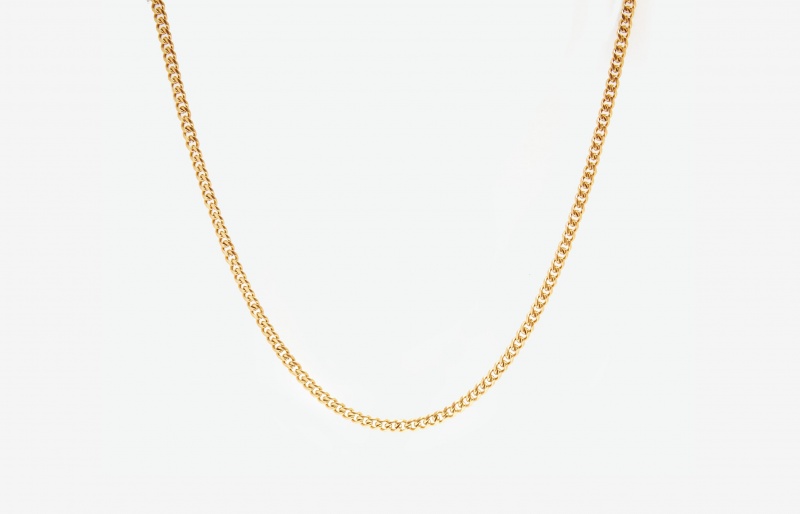 Oliver Cabell 2mm Cuban Ketting Heren Goud | Nederland-910857