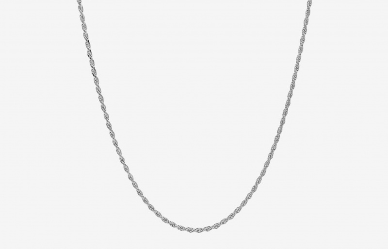 Oliver Cabell 2mm Rope Ketting Heren Zilver | Nederland-458637