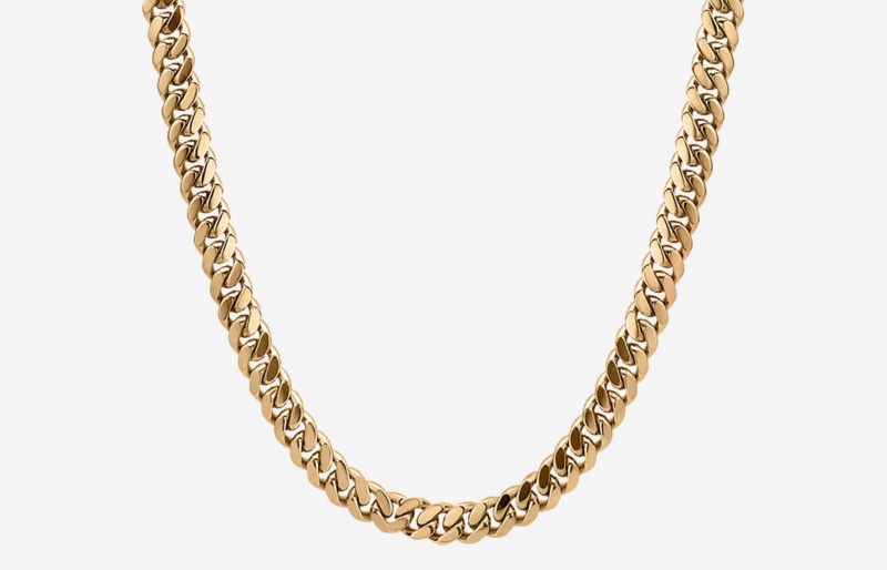 Oliver Cabell 8mm Cuban Ketting Heren Goud | Nederland-396251