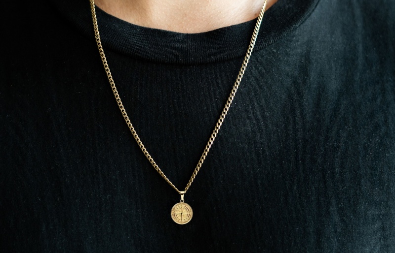 Oliver Cabell Compass Pendant Ketting Heren Goud | Nederland-021936