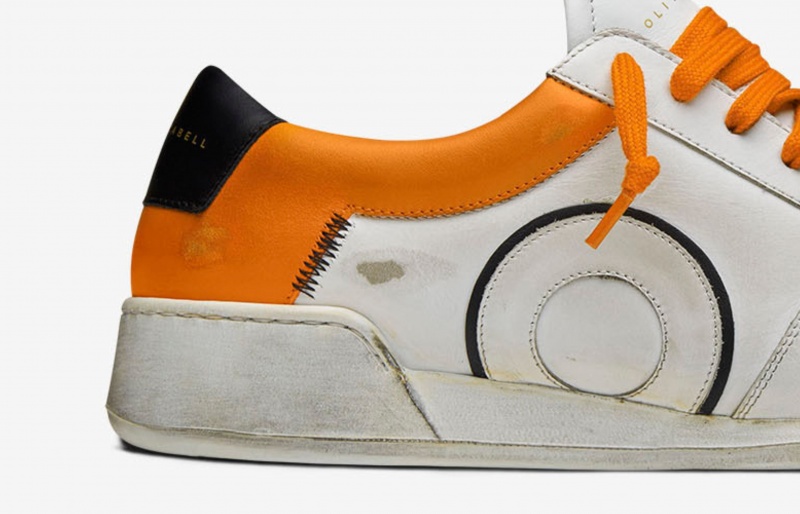 Oliver Cabell Court Sneakers Heren Wit Oranje | Nederland-130724