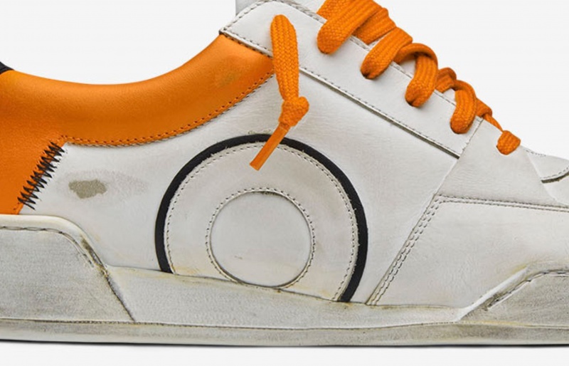 Oliver Cabell Court Sneakers Heren Wit Oranje | Nederland-130724