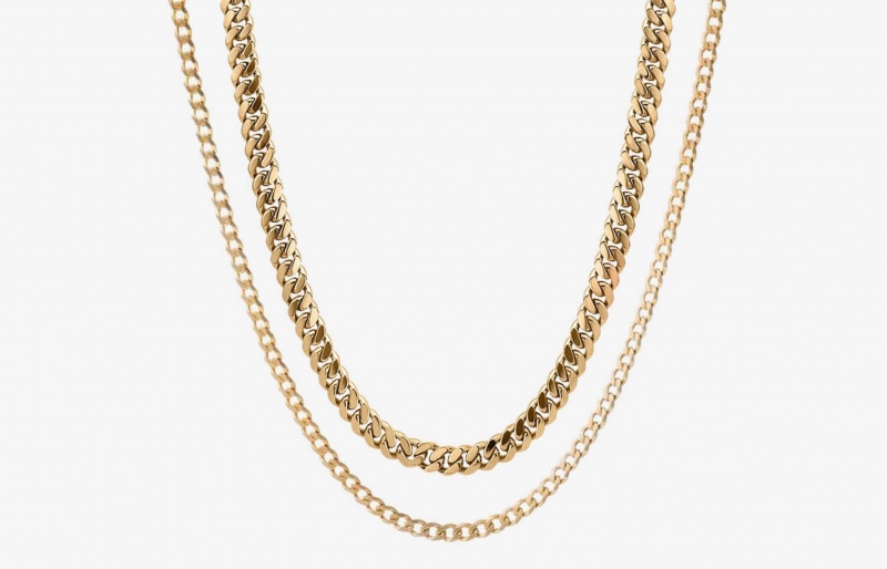 Oliver Cabell Cuban Chain Set Ketting Dames Goud | Nederland-521046