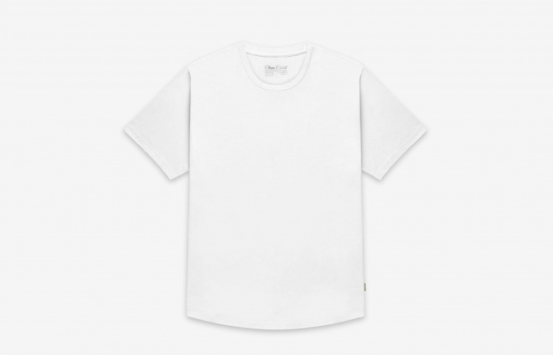 Oliver Cabell Curved Hem Tee T-Shirt Heren Wit | Nederland-541296