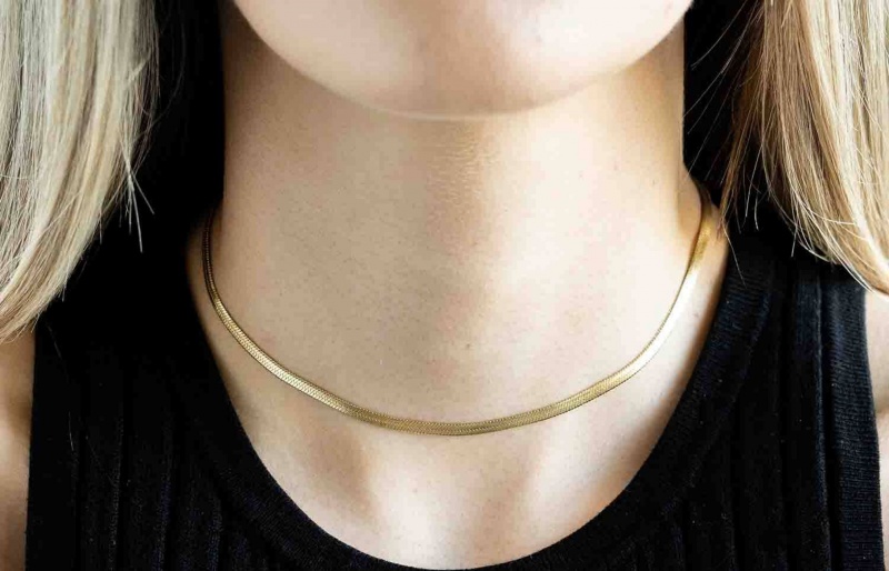 Oliver Cabell Herringbone Choker Ringen Dames Goud | Nederland-109753