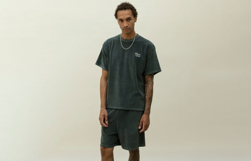 Oliver Cabell LA Capsule Terry Cloth T-Shirt Heren Groen | Nederland-697043