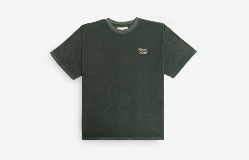 Oliver Cabell LA Capsule Terry Cloth T-Shirt Heren Groen | Nederland-697043