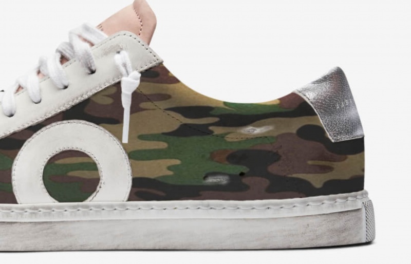 Oliver Cabell Low 1 Sneakers Dames Camo Roze | Nederland-561340