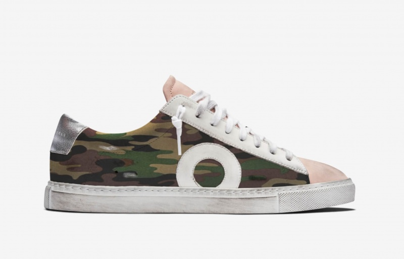 Oliver Cabell Low 1 Sneakers Dames Camo Roze | Nederland-561340