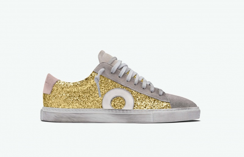 Oliver Cabell Low 1 Sneakers Dames Goud | Nederland-102389