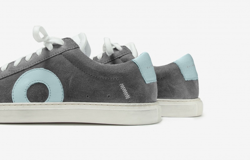 Oliver Cabell Low 1 Sneakers Dames Grijs Turquoise | Nederland-542970