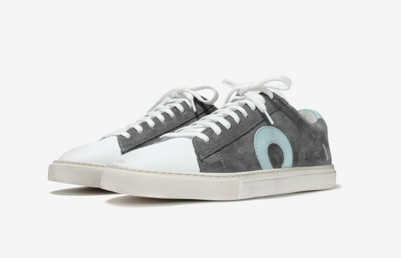 Oliver Cabell Low 1 Sneakers Dames Grijs Turquoise | Nederland-542970