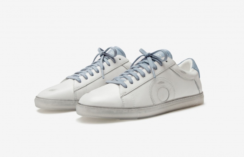 Oliver Cabell Low 1 Sneakers Dames Wit Blauw | Nederland-534198