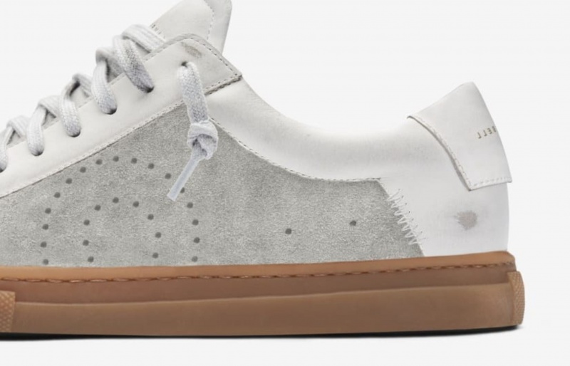 Oliver Cabell Low 1 Sneakers Dames Wit Grijs | Nederland-182359