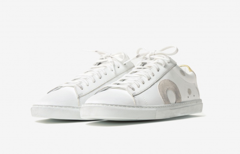 Oliver Cabell Low 1 Sneakers Dames Wit Goud | Nederland-025867