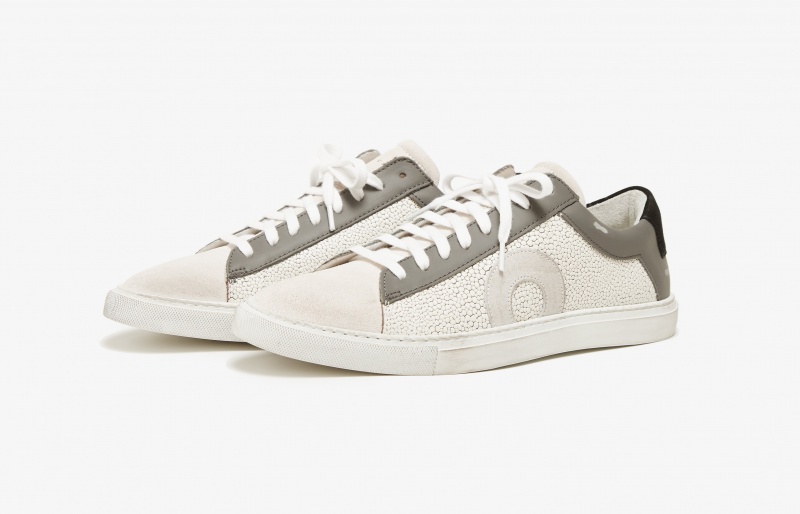 Oliver Cabell Low 1 Sneakers Dames Wit Khaki | Nederland-069314