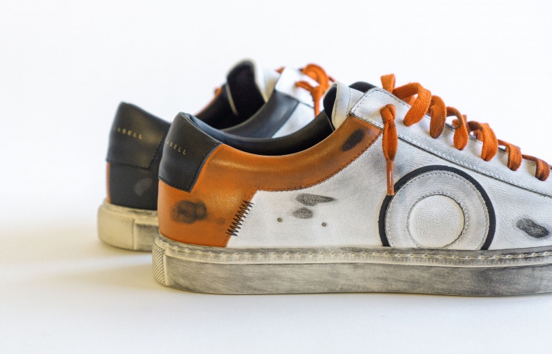 Oliver Cabell Low 1 Sneakers Dames Wit Oranje | Nederland-308529