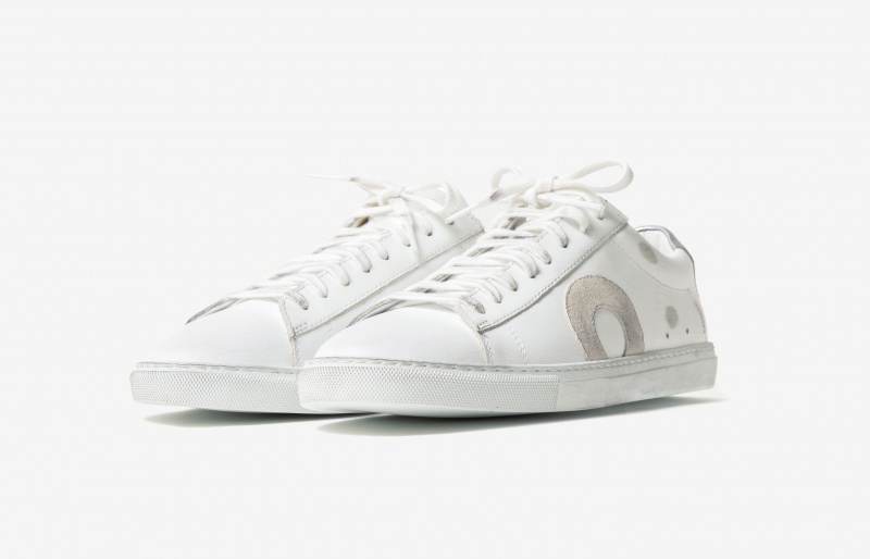 Oliver Cabell Low 1 Sneakers Dames Wit Zilver | Nederland-460825