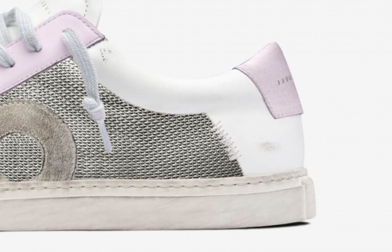 Oliver Cabell Low 1 Sneakers Dames Zilver Roze | Nederland-871592