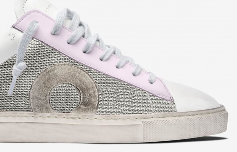 Oliver Cabell Low 1 Sneakers Dames Zilver Roze | Nederland-871592