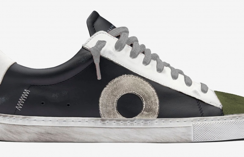 Oliver Cabell Low 1 Sneakers Heren Zwart Groen | Nederland-493025