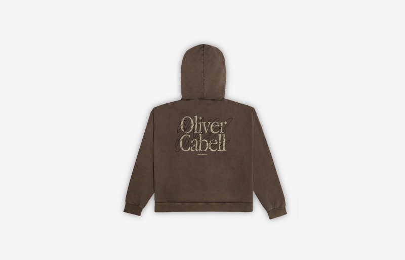 Oliver Cabell NYC Capsule Hoodie Dames Donkerbruin | Nederland-758236