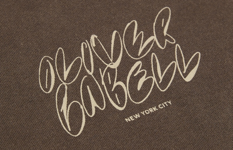 Oliver Cabell NYC Capsule Tee T-Shirt Heren Donkerbruin | Nederland-954821