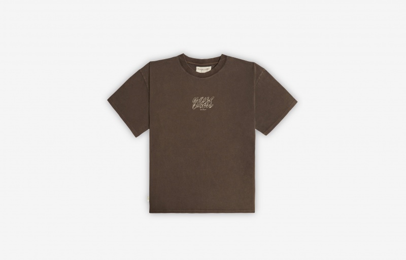 Oliver Cabell NYC Capsule Tee T-Shirt Heren Donkerbruin | Nederland-954821