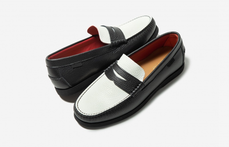 Oliver Cabell Penny Loafers Dames Zwart Wit | Nederland-245768