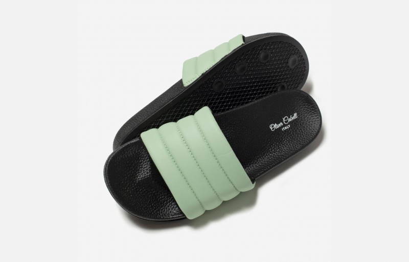 Oliver Cabell Vegan Badslippers Dames Groen Grijs | Nederland-495012